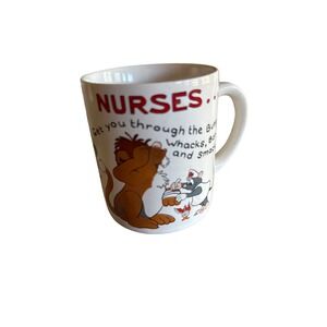 Nurses Get you Through ...Message Mugs Novelty Gift Mug Cup Animal‎